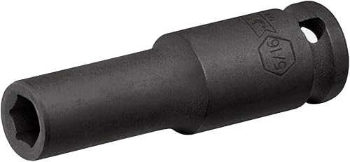 Miniatura 10 de Jetech Enchufe de impacto profundo de 38 pulgadas, fabricado con acero de aleación de molibdeno cromado tratado térmicamente, diseño de 6 puntos, SAE