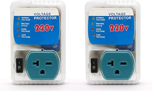 BSEED - Protector electrónico contra sobretensiones para electrodomésticos, protector de voltaje para refrigeradores y congeladores, salida de