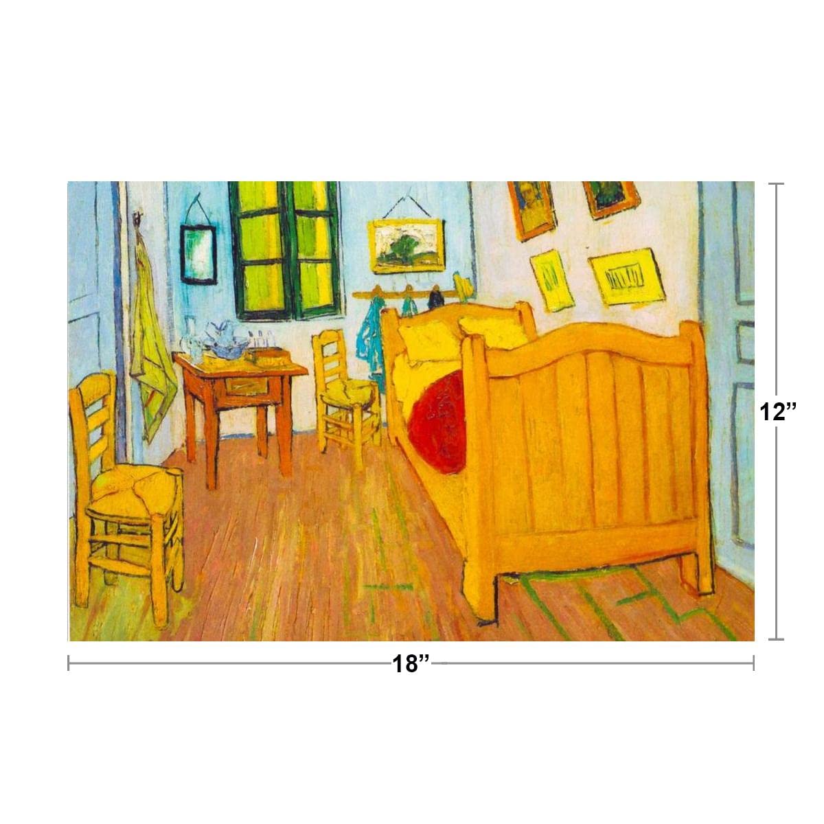 Amazon.com: Vincent Van Gogh Bedroom in Arles 1888 Oil On Post