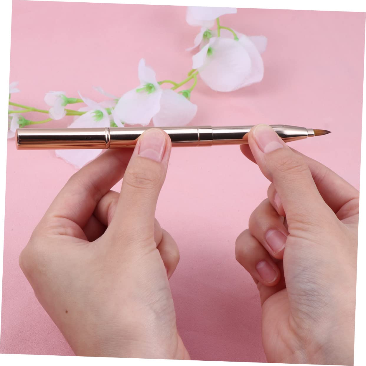 HAPINARY 3 Pcs Essential Lip Makeup Tool Kit Retractable Lip Brush for Gloss Lipstick Disposable