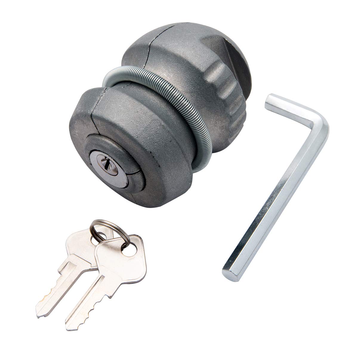 MACHSWON Universal Insertable Hitch Coupling Lock Trailers Locks Caravans Security 2 Keys