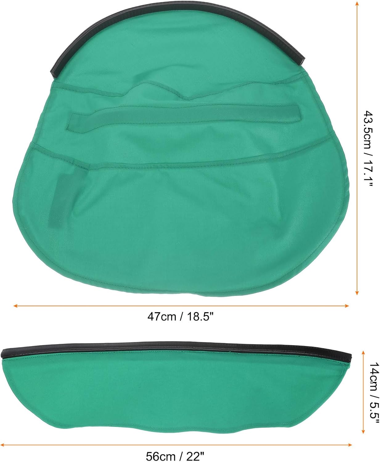 HARFINGTON Welding Helmet Cover and Helmet Bib Set FR Cotton Welding Helmet Headcover Wrap-Around Helmet Bib Welding Accessories with Press Fit Seal for Most Welding Helmets, Green