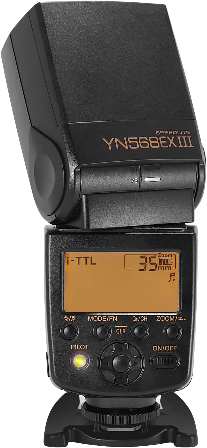 YN568EX III Flash Speedlite, Wireless Slave TTL with HSS 1/8000 for Nikon DSLR Cameras