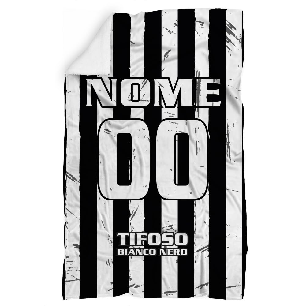 love print Coperta In Pile Tifoso Udinese 130x180 | Personalizzato con Nome e Numero, Disponibile anche 100x150