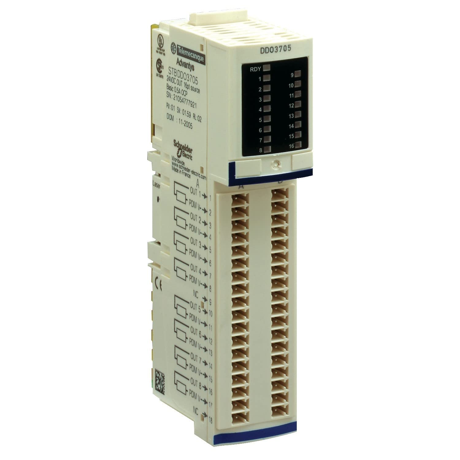 Schneider Electric STBDDO3705 STB módulo de salida digital básico con 16 salidas de 24VCC