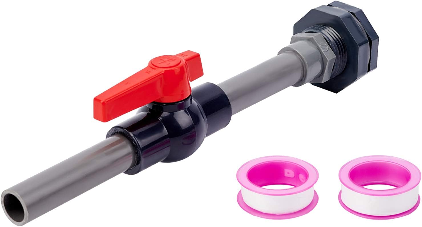 AHANDMAKER ABS Spigot Rain Barrel Faucet Kit, 3/4 Inch Plastic Valve