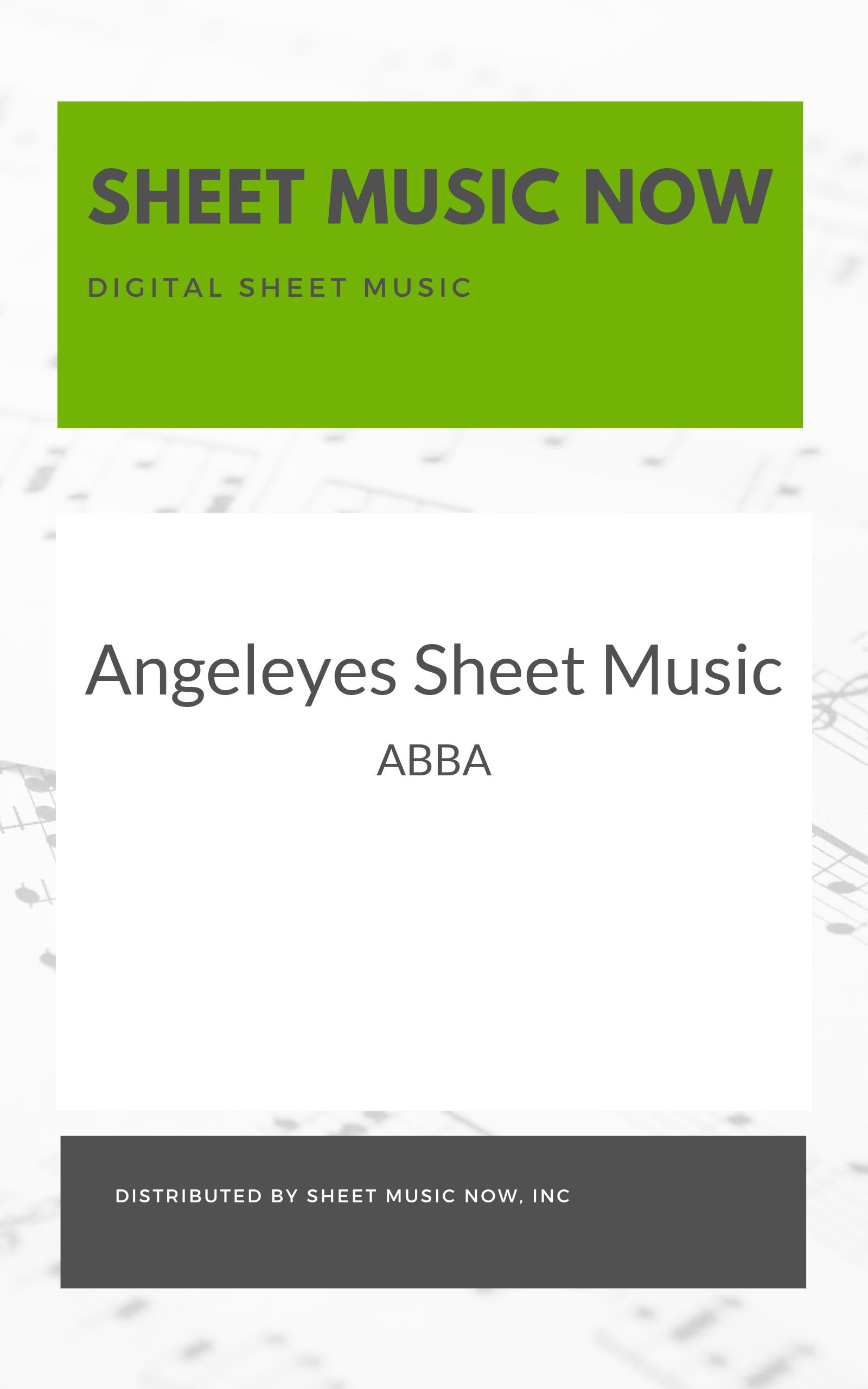Angeleyes Sheet Music