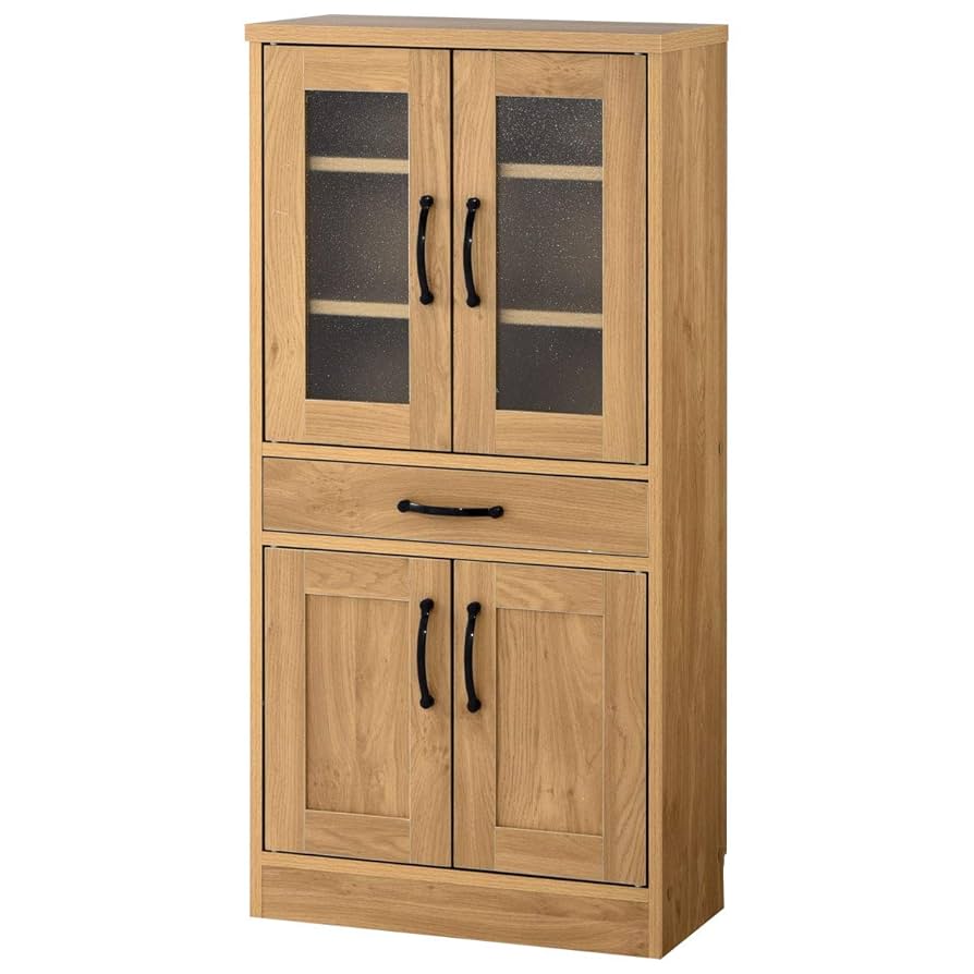 Amazon｜ぼん家具 食器棚 スリム 幅58×奥行30×高さ120 カップ