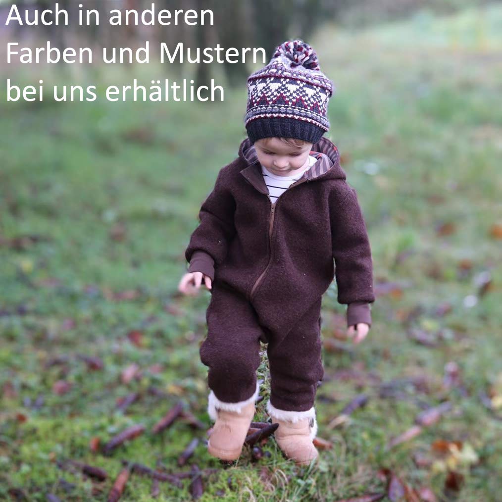Lilakind“ Baby Wollwalk Overall Einteiler mit Kapuze Walkloden Walkoverall Mint Grün Gr. 56/62-116/122 - Made in Germany