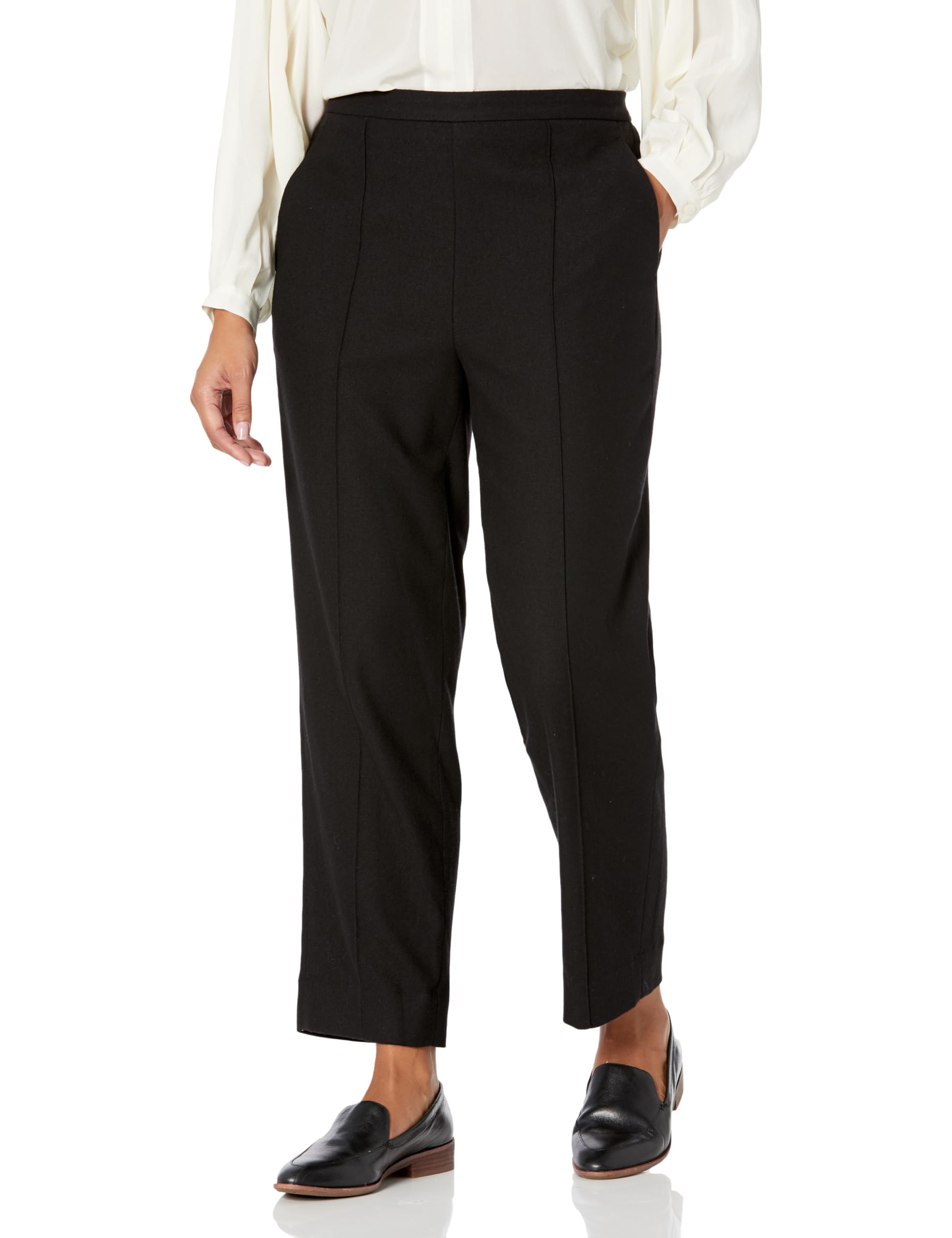 Vince Womens Brushed Wool Mid Rise Easy Pull on Pant