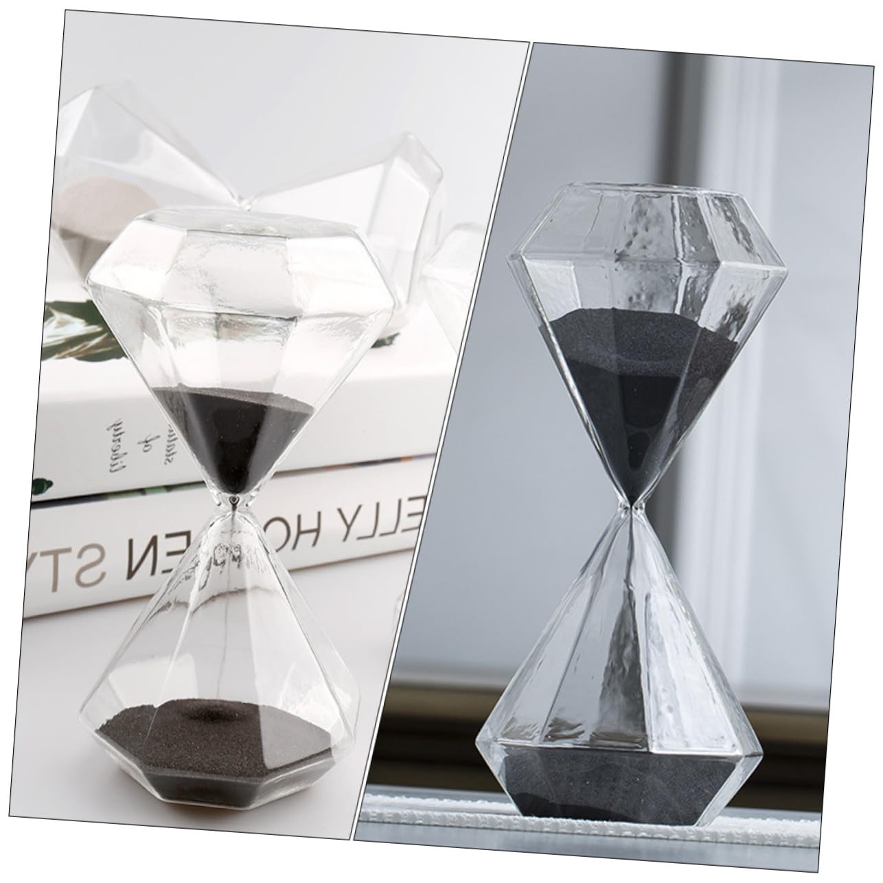 Reloj de Arena Decorativo de Escritorio con Diseño Temporizador de con Arena Adorno para Oficina y Hogar Elegante