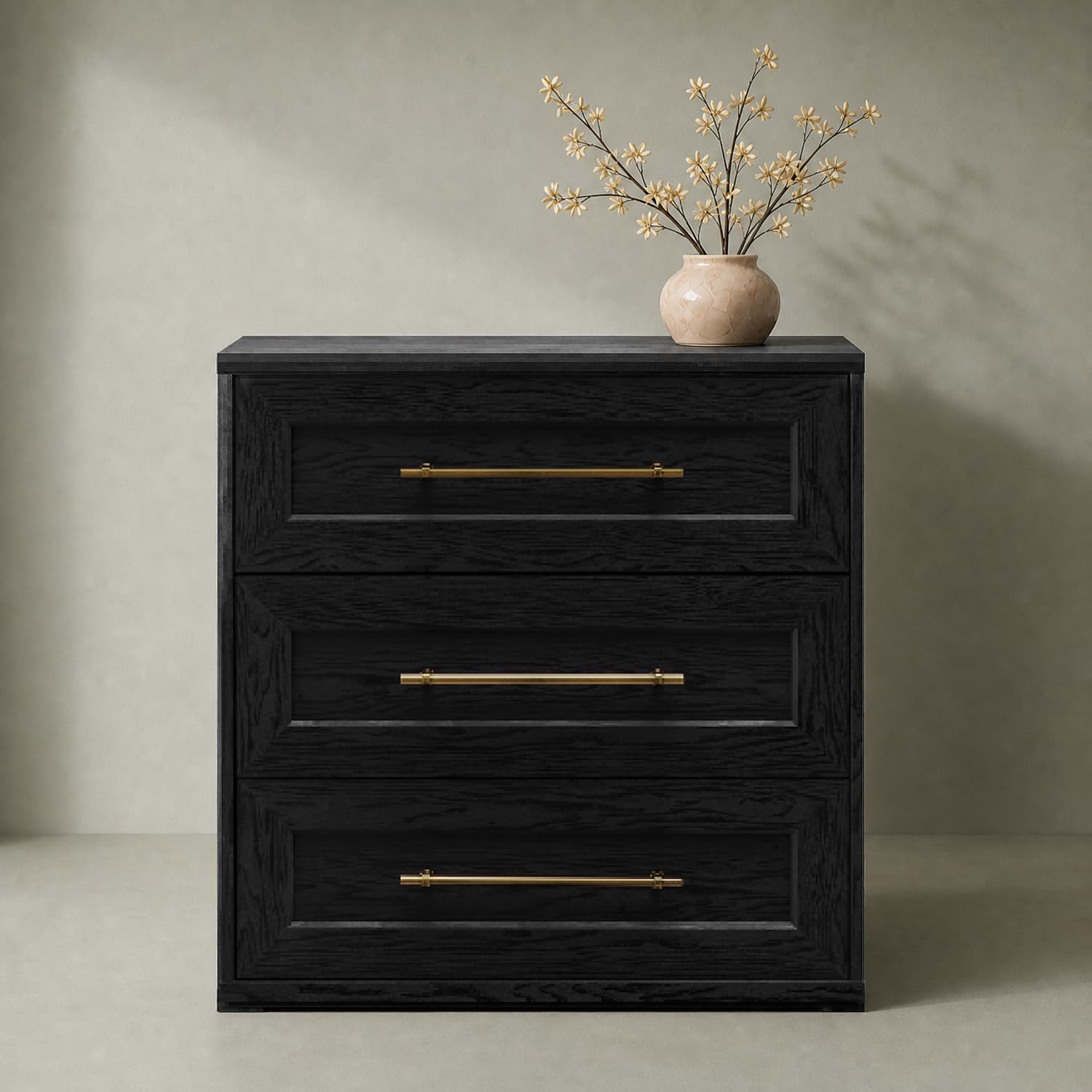 3 drawer dresser black mopio Blake for Bedroom, Chest of Drawers, Wood Dresser Organizer, Modern Farmhouse, Tall Night Stand, Enhanced Safety, Sturdy Compliant (Black Oak, Single) SELECT SIZE:L you can fit all shop womens The Women in Black