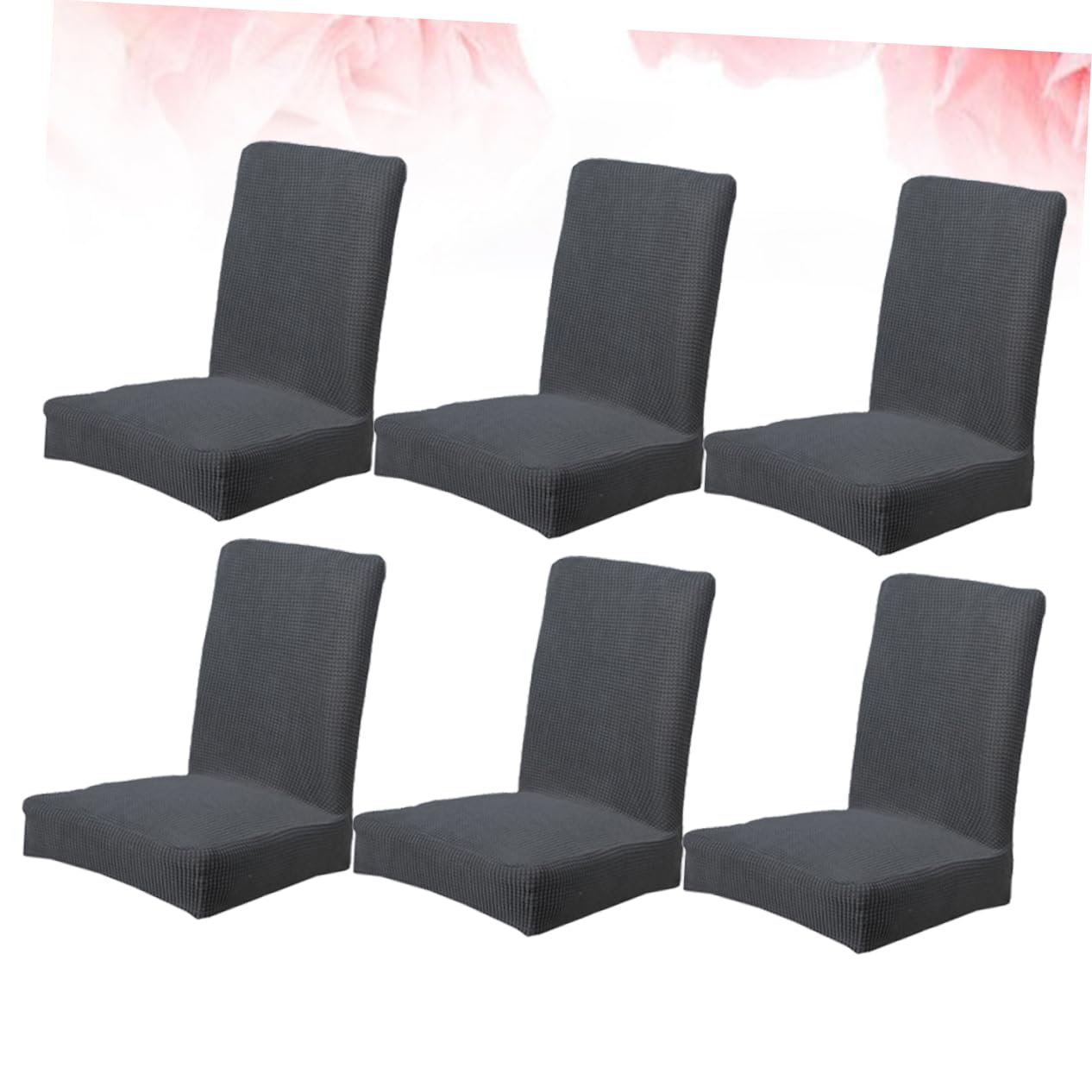 ABOOFAN Funda de Silla Elástica 6 Piezas Poliéster para Sillas sin Brazos
