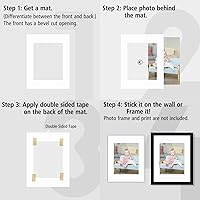 Vista 4 de 11 x 14 pulgadas color blanco esteras de respaldo Juego completo