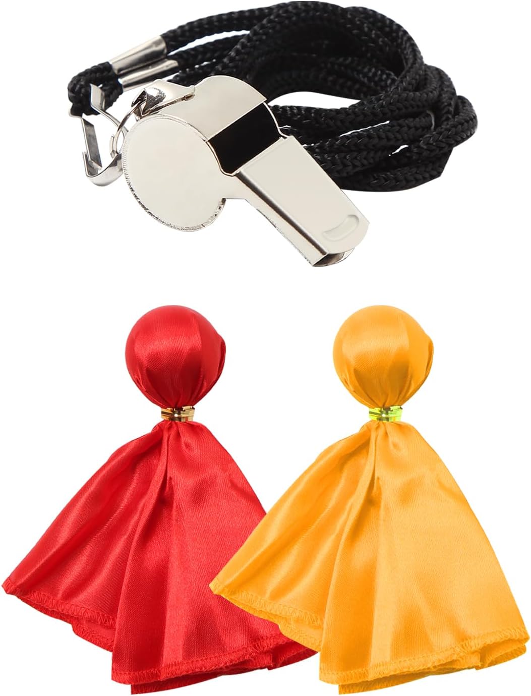 Set Árbitro 3 Piezas Banderas y Silbato Acero Inoxible miniatura 1