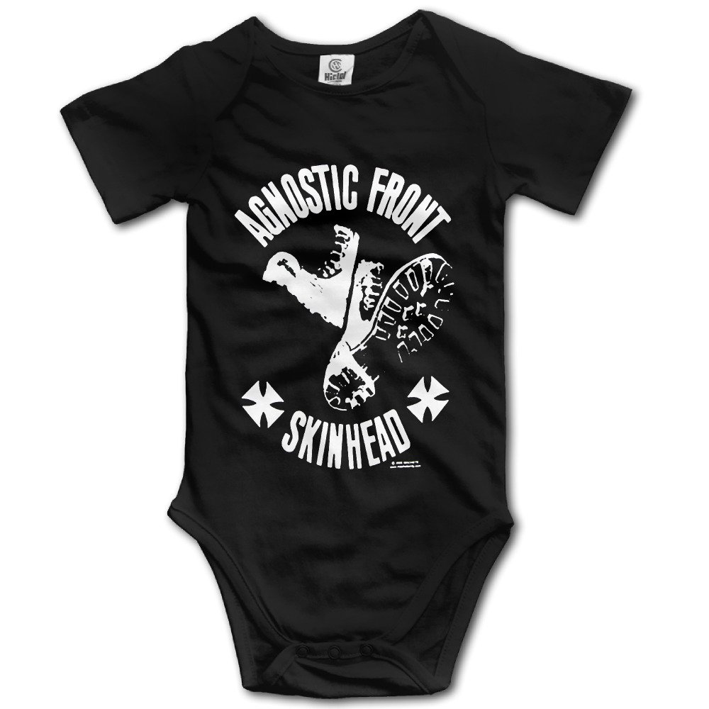 Agnostic Front My Life My Way Skinhead Baby Onesie Bodysuit Black