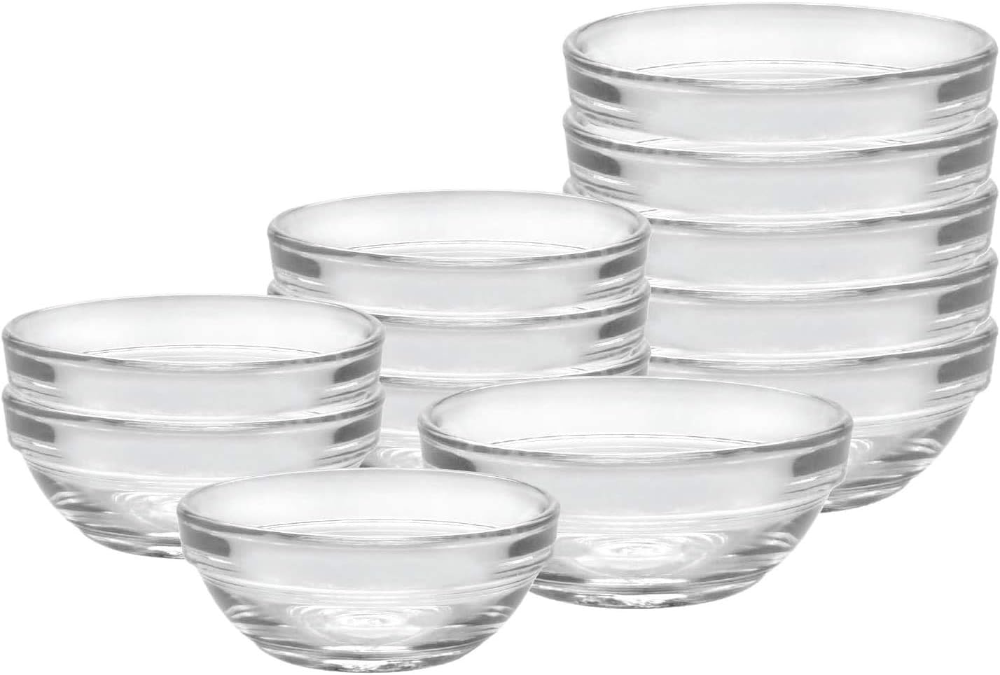 Duralex 12 Piece Bowl Set of Six, Clear