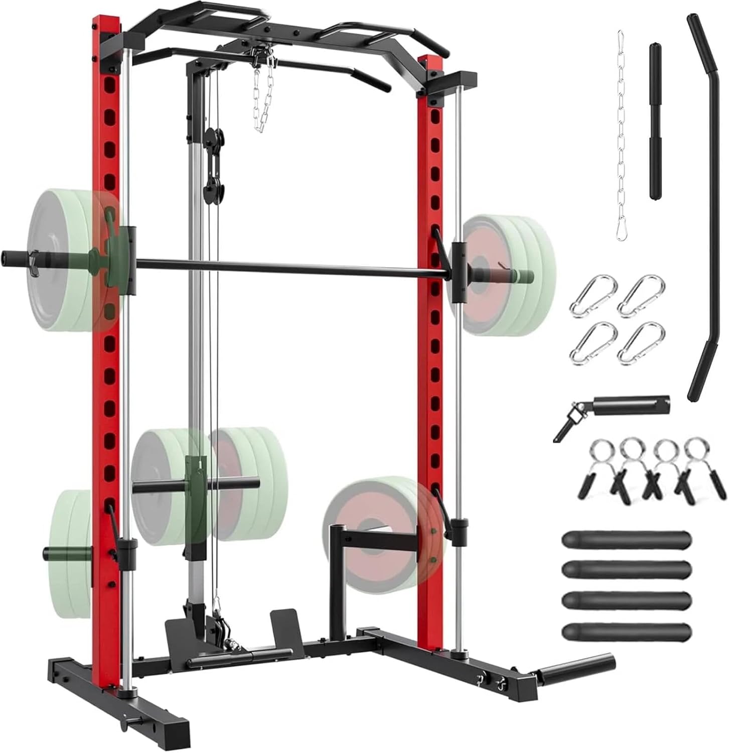 Nictemaw Nictemaw Smith Machine – All-in-One Power Rack with LAT Pull Down & Weight Storage