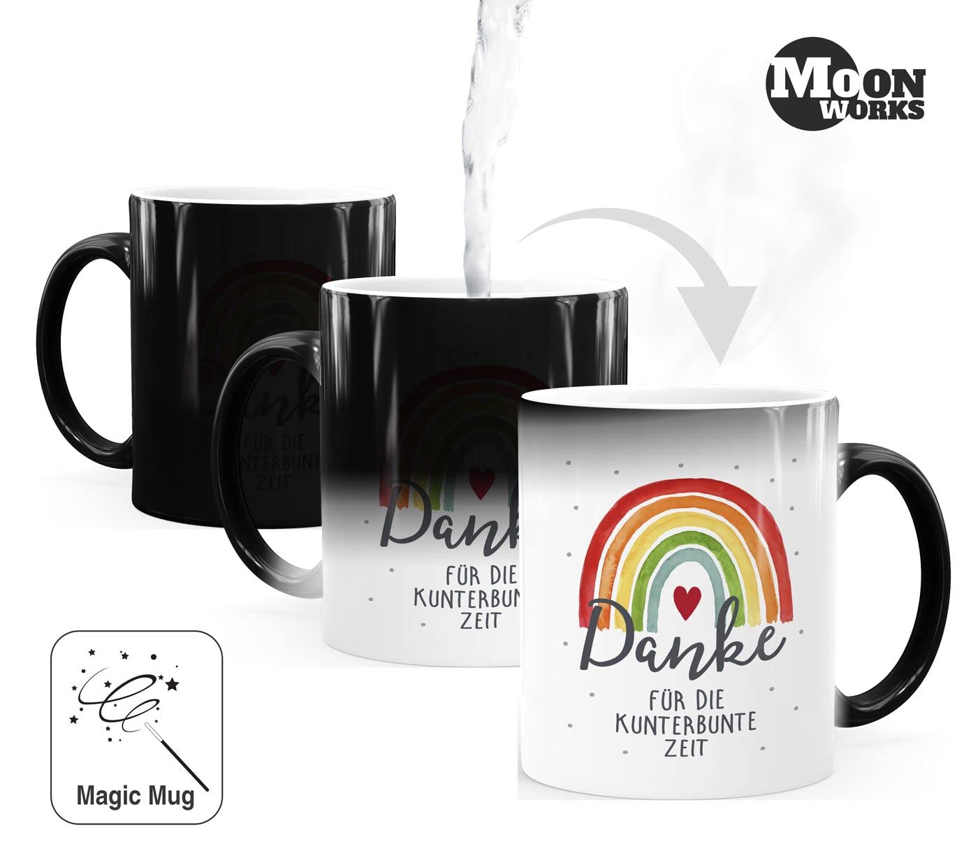 SpecialMe Keramik Tasse - Danke Für Die Kunterbunte Zeit Geschenk Für Erzieherin