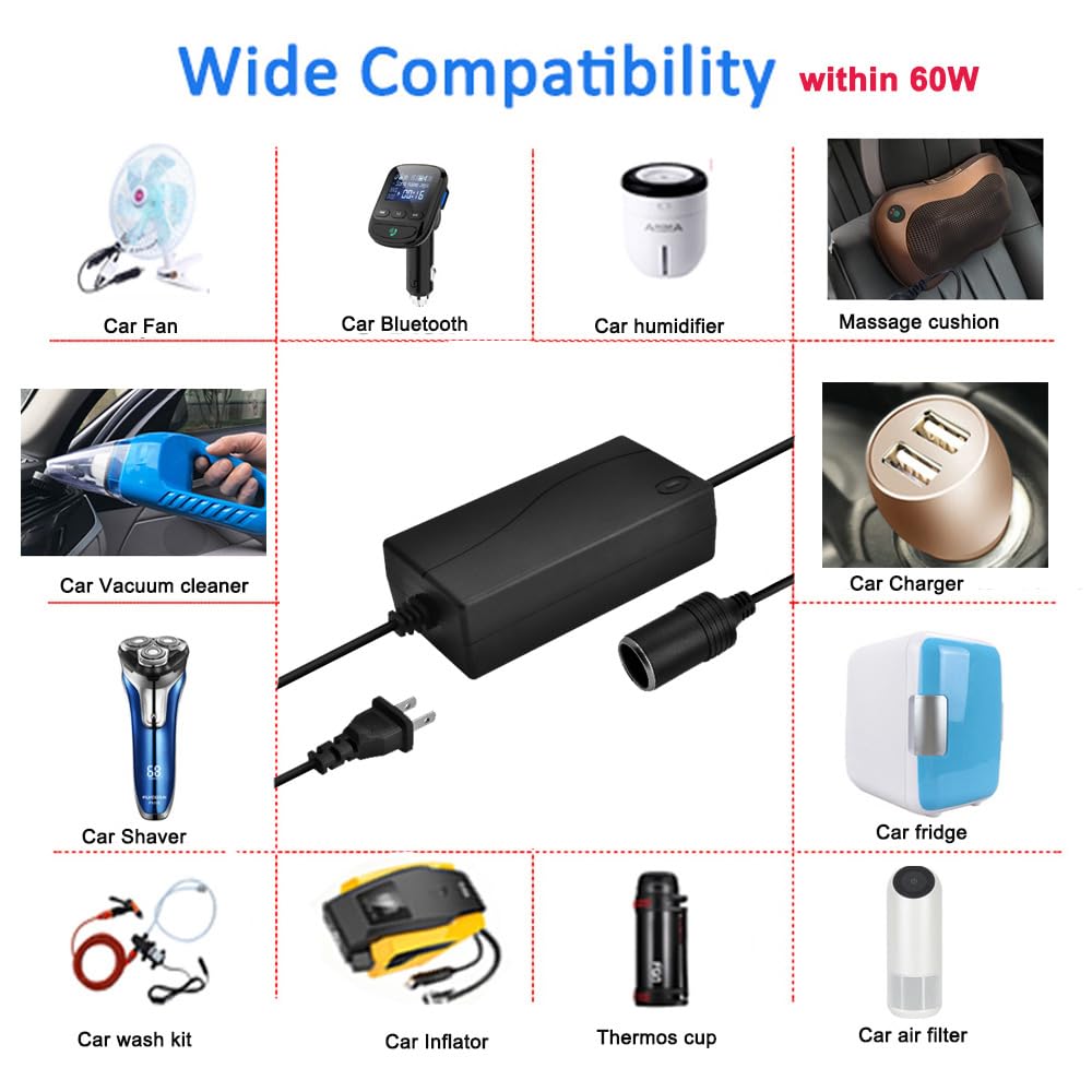 cleaning car cigarette lighter socket Amazon.com: HUAPX 60W 5A AC to DC Converter,110v to 12V Car Cigarette  Lighter Socket AC/DC Power Supply Adapter Transformer for Car  Charger,Vcauum Clean,Car Purifie,Fan and Other Car Accessories Under 60W  (5A) :