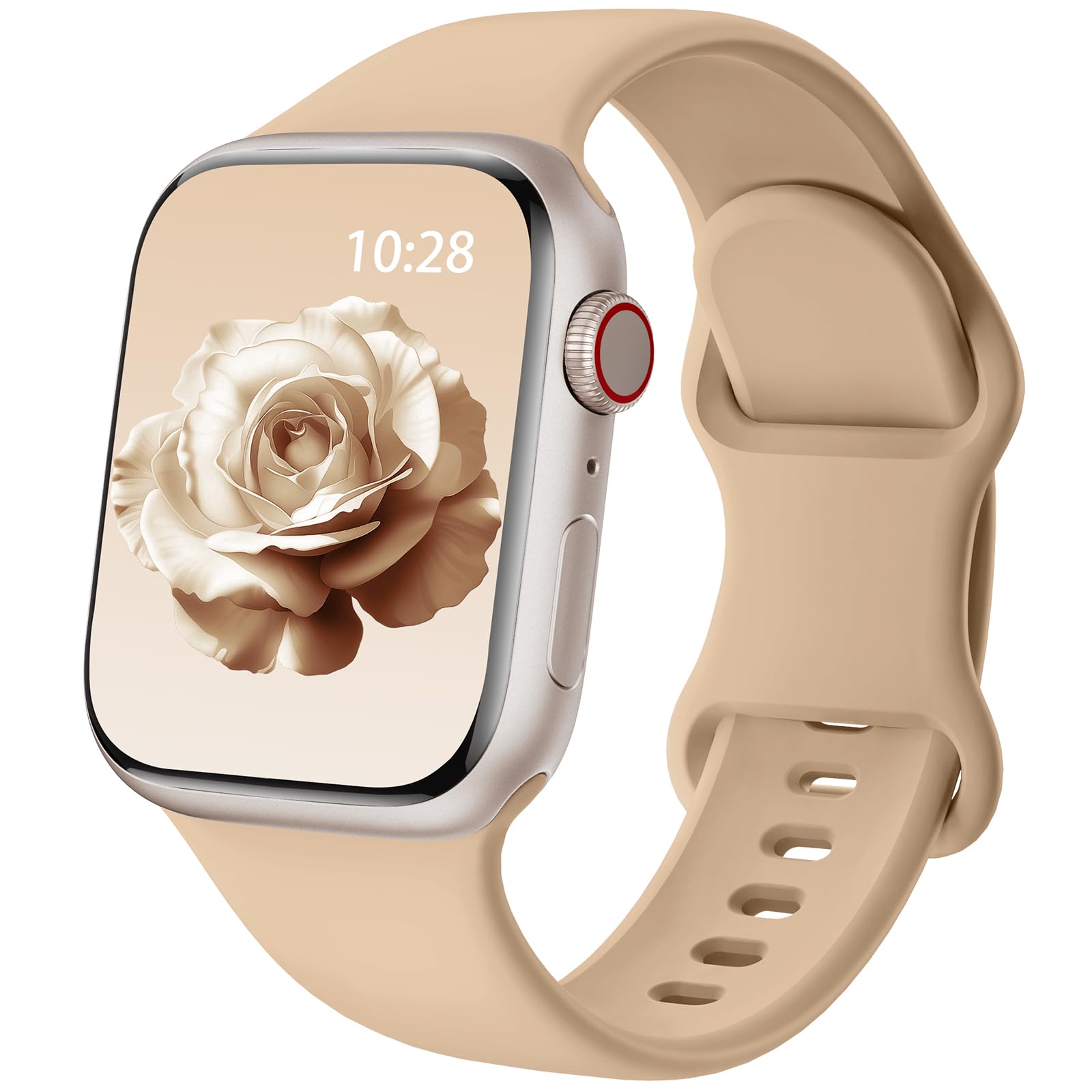 Sport Silicone Band Compatible with Apple Watch Bands 38mm 40mm 41mm 42mm 44mm 45mm 46mm 49mm for Women Men, Soft Wristband Water-proof Strap for iWatch Bands Series 11 10 9 8 7 6 5 4 3 2 1 Ultra SE