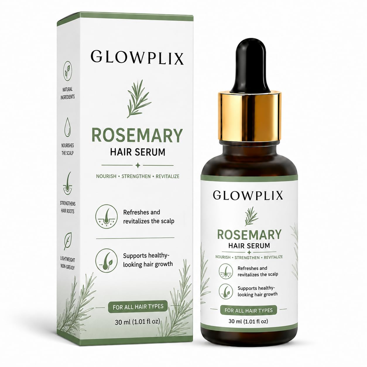 Rosemary Hair Serum for All Hair Types, 30 ml-image-0