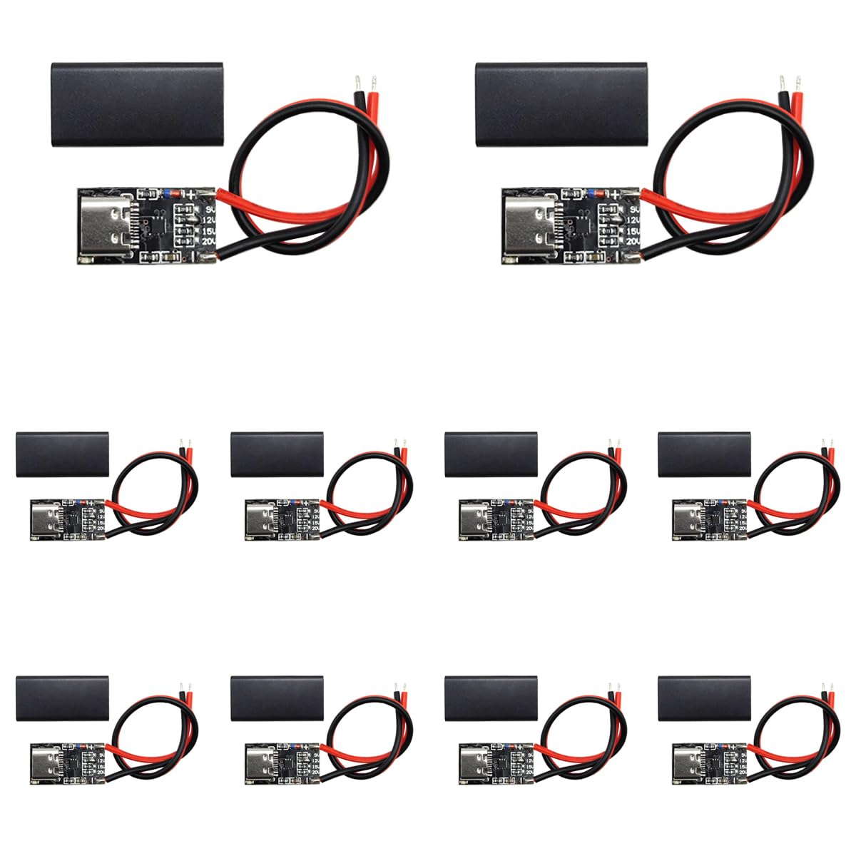 10PCS USB-C PD3.0 QC Trigger Charging Module Type-C Female Input 9V 12V 15V 20V 5A Adjustable Voltage Power PD Sink Board Module Fast Charge Power Trigger with Housing-image-39