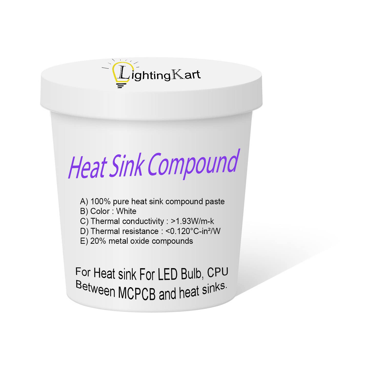 200g Heat Sink Paste for LED Bulbs and Lights: Optimal Cooling Solution for Improved Performance and Longevity LightingKart (200 gram) (B0BS96BBFX) Amazon Price History, Amazon Price Tracker