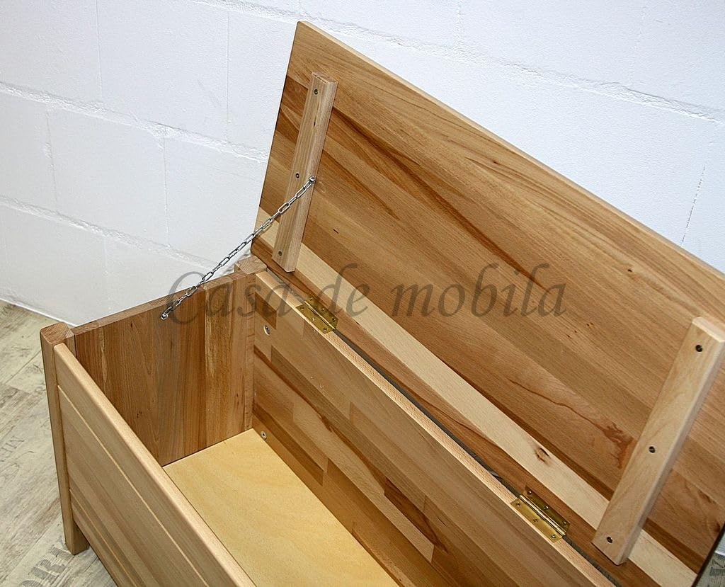 Casa Massivholz Truhe 84cm Kernbuche massiv Natur lackiert