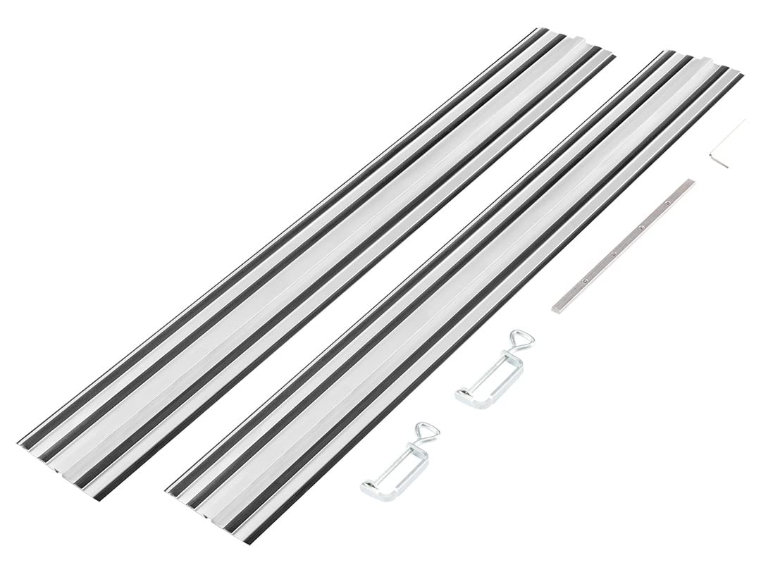GRAPHITE Dwie szyny prowadzące 2 x 700 mm, łącznik, 2 zaciski, do pilarek tarczowych Energy+ 58G008 i 58G023, szyny aluminiowe z wkładką gumową, taśmą antypoślizgową i ślizgaczami teflonowymi