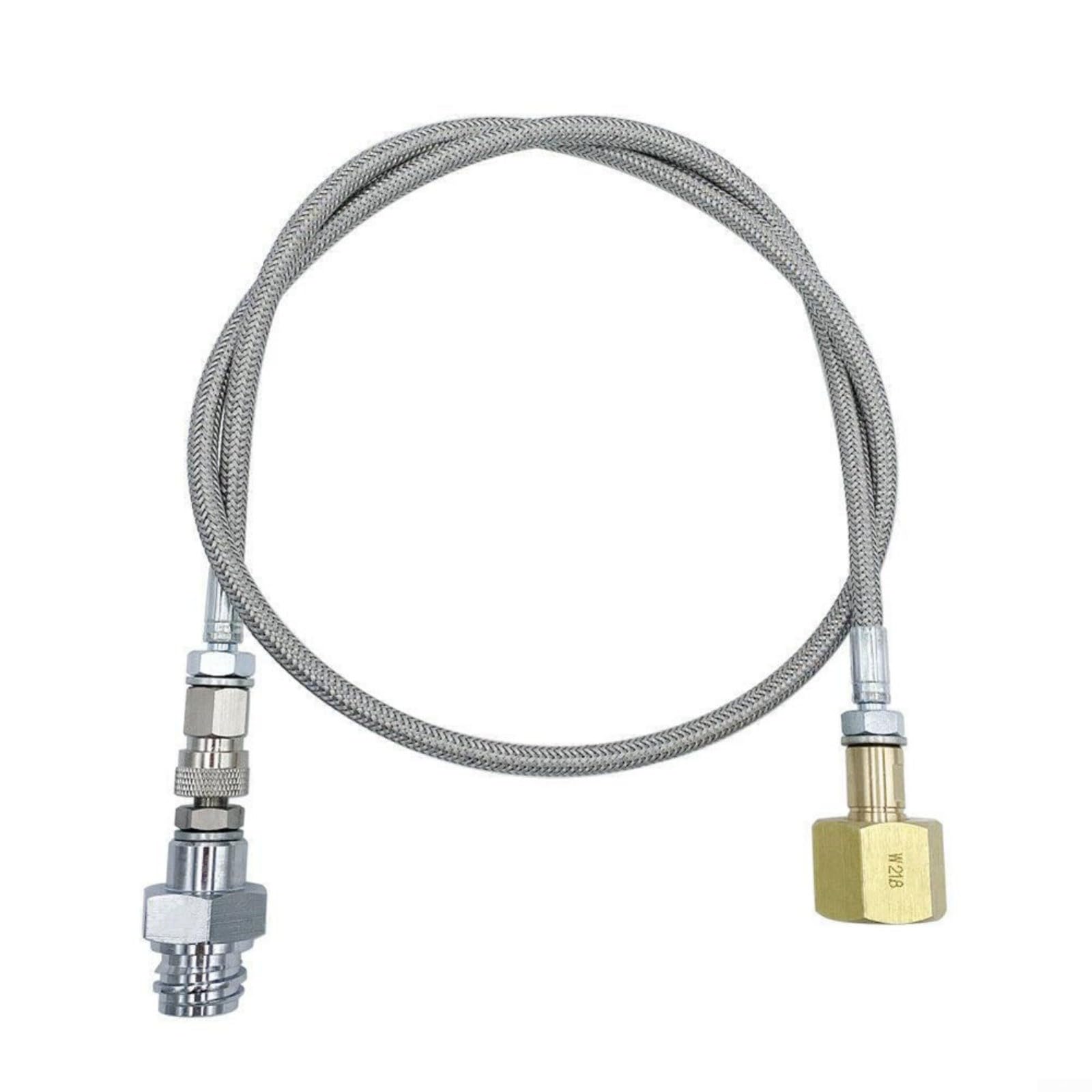 Adattatore ad alta pressione del tubo flessibile per i carbonatori domestici blu dell'acqua, linea di trasferimento del cilindro del metallo 90Cm