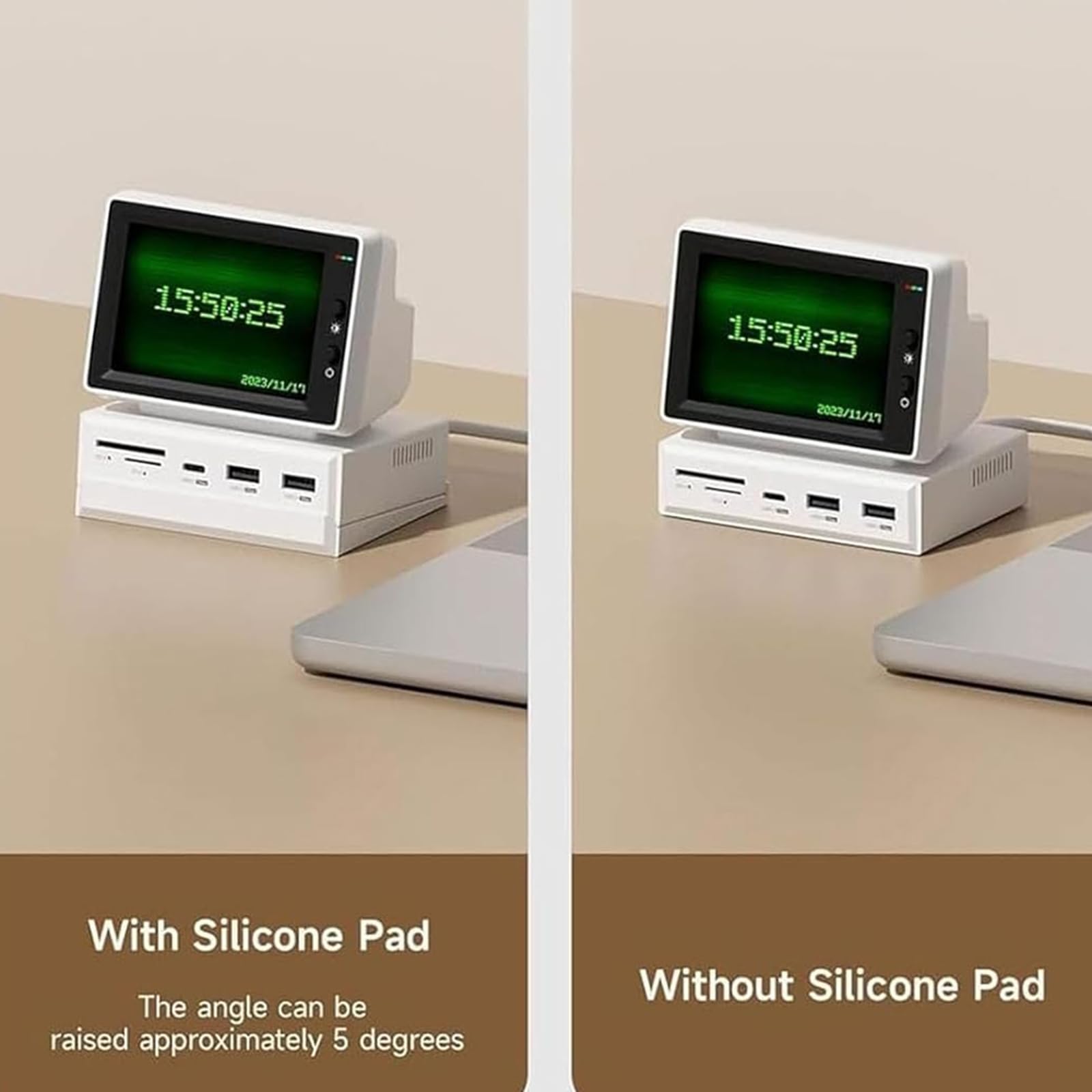 Stacja dokująca 3,5 cala, mini ekran USB, z procesorem, pamięcią RAM, HDD i portami zasilania 5 V/2 A, do udostępniania urządzeń USB