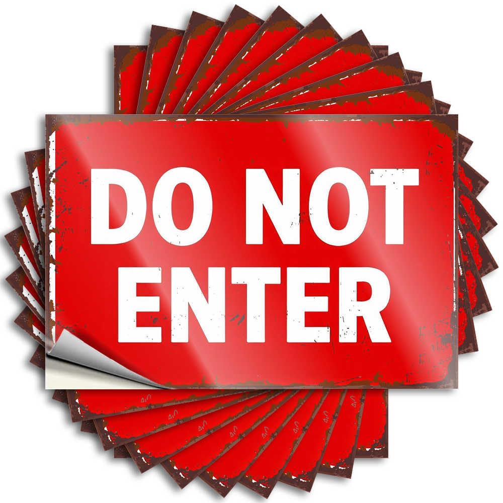 Fzfn Colour Sticker Camper Decor | Vintage Hard Warning: Restricted Area - No Entry Allowed For Hunting(8X12cm)