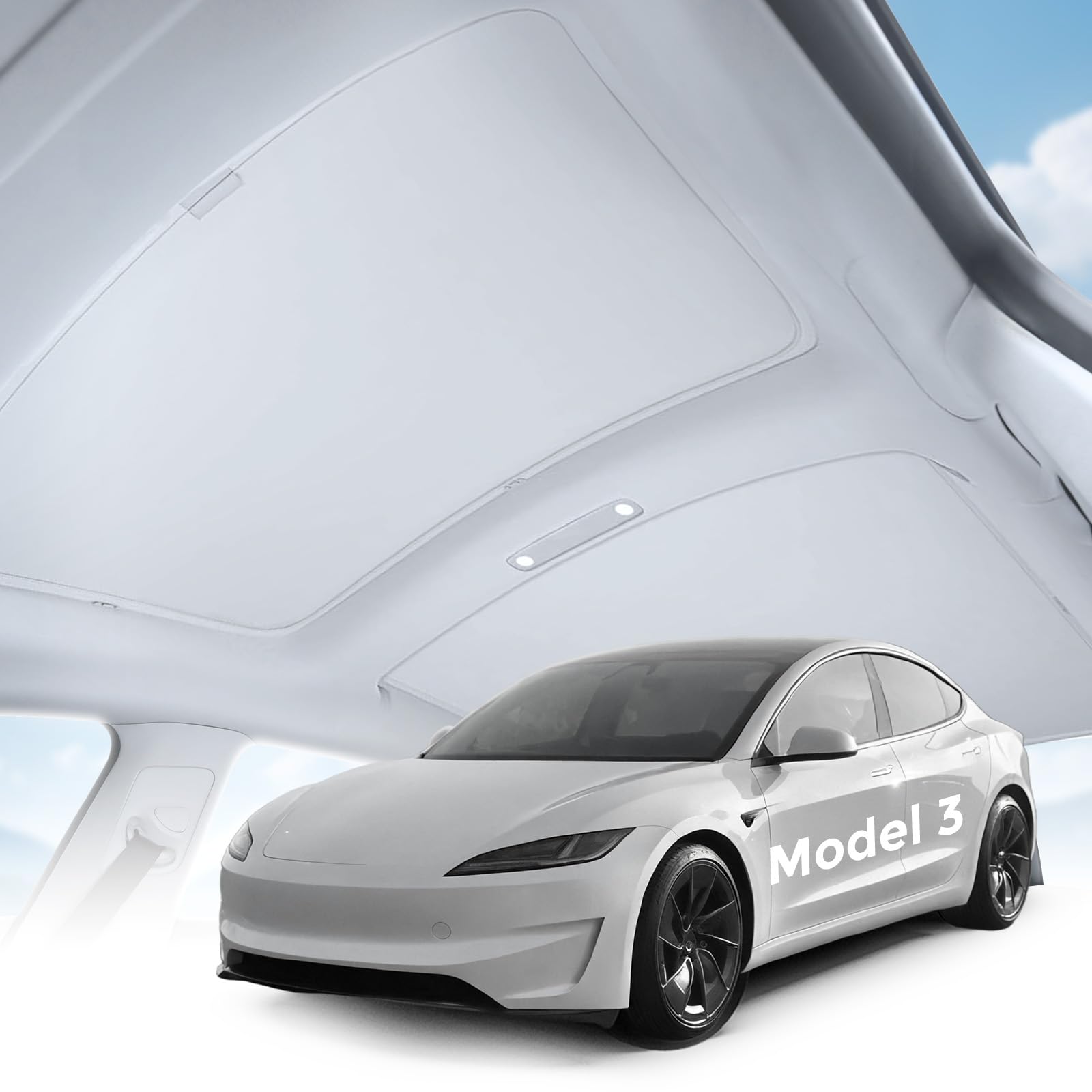 Tesla Model 3 ルーフサンシェード 2017-2023 Amazon.co.jp: KUNIST ルーフサンシェード Tesla Model 3 2023用