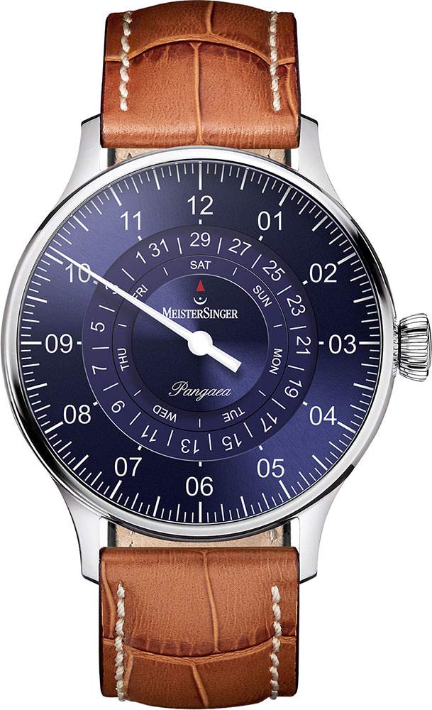 MeisterSinger Classic Plus Automatic Day-Date Analogue 40 mm Round Blue Dial Mens Wrist Watch with Domed Hardened Acryl and Brown Leather Band 50 m Water Resistant Business Luxury (B0151SD36I) Amazon Price History, Amazon Price Tracker