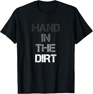 Football Lineman Shirts For Men Gloves Hand In The Dirt Tees T-Shirt