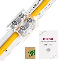 Vista 14 de Conectores de tira LED EMITEVER, 12 paquetes de conectores de luz de cinta LED de 2 pines sin soldadura, apriete de tornillo, conectores de cinta a