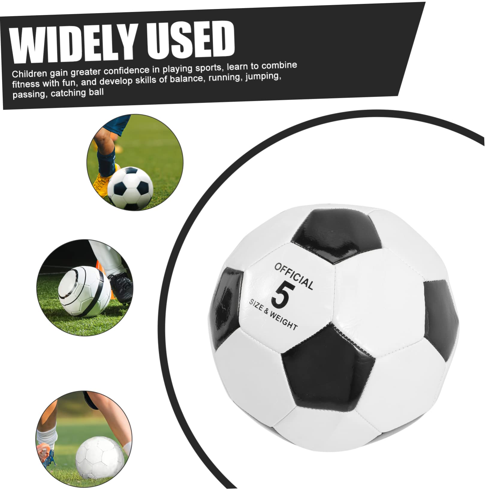 UPKOCH 6 Balones de Fútbol PVC para Niños, Resistentes y Cosidos a Mano, Ideales para Entrenamiento y Práctica al Aire Libre, Paquete de 6 Unidades