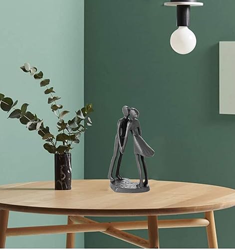 Miniatura 5 de Escultura de hierro para parejas, figura de adorno de metal, escultura de hierro hecha a mano y regalo romántico para bodas y aniversarios, perfecta