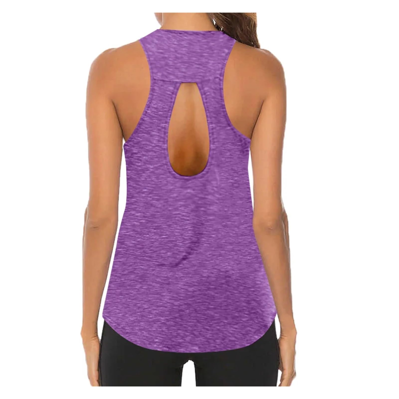 Canotte da Allenamento da Donna Top da Yoga da Donna Gilet Sportivo Sottile e Sciolto T-Shirt Senza Maniche Traspirante Palestra Fitness Camicie da Corsa Canotte Sexy da Ragazza(E,M)