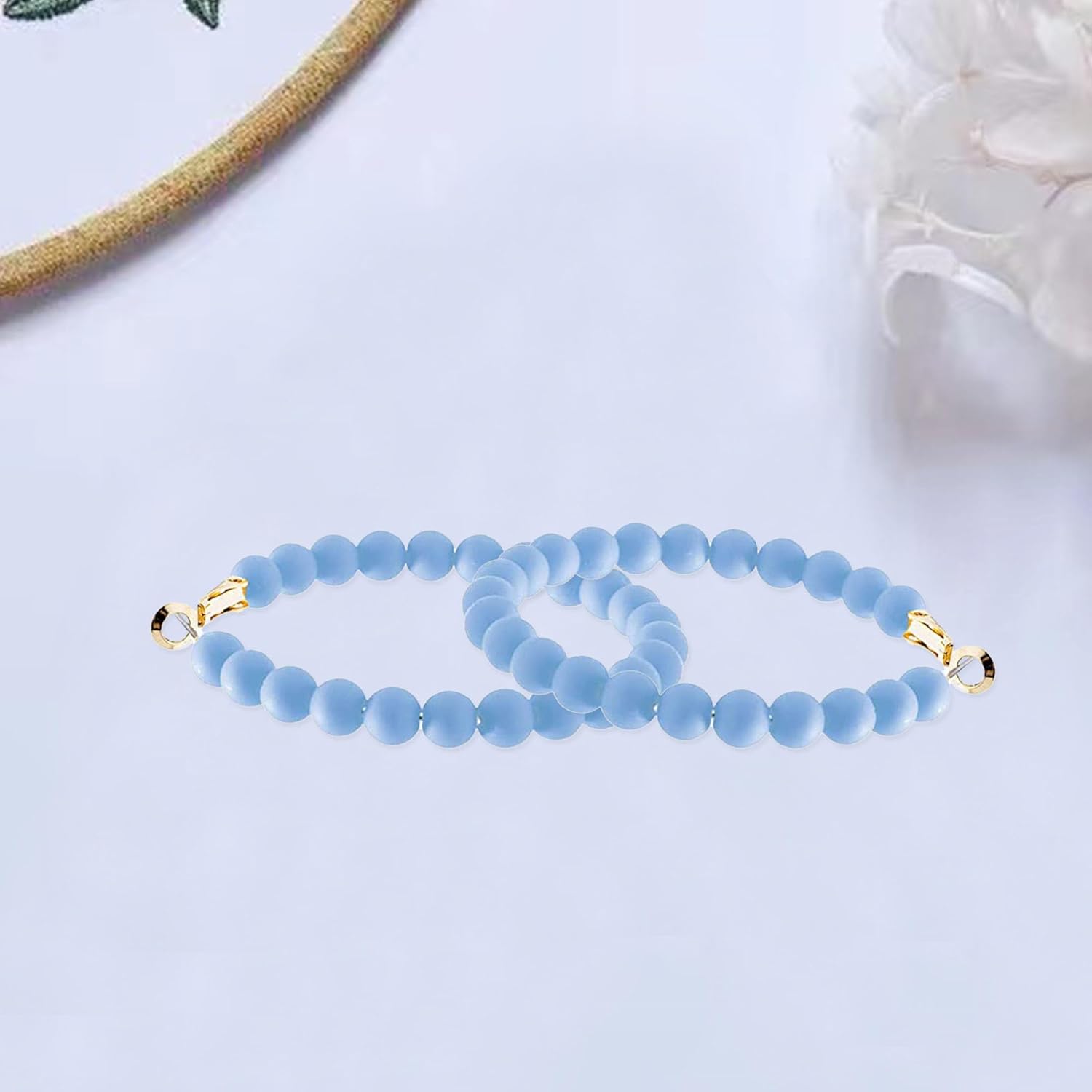 Beaded Hoop Earrings Women Bohemian Circle Round Colorful Bead Dangle Earrings for Women - Image 6