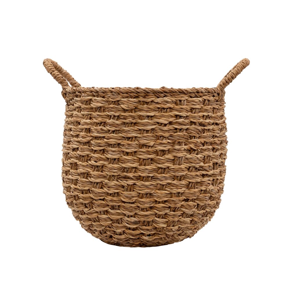 Arthur Cameron Natural - Banar Handwoven Seagrass Basket - This Circular Basket Is Handcrafted In Bangladesh And Is Perfect For Storage & Decorative Use Around Your Home (Small)