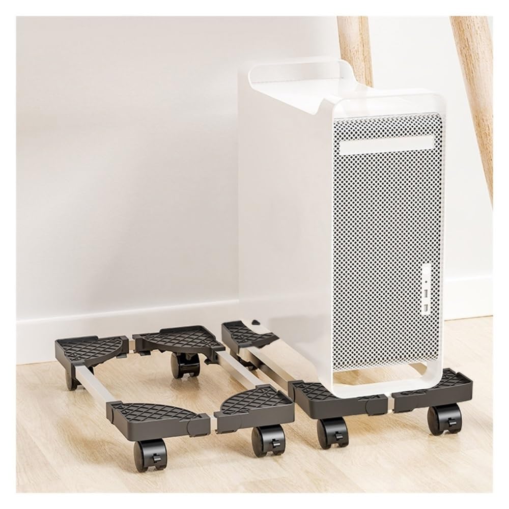 Akcesoria komputerowe Mobile CPU Holder Stand, Floor CPU Rolling Stand Adjustable PC Tower Stand Mobile PC Cart Holder with Locking Caster Wheels - Black Stojak na wieżę komputerową