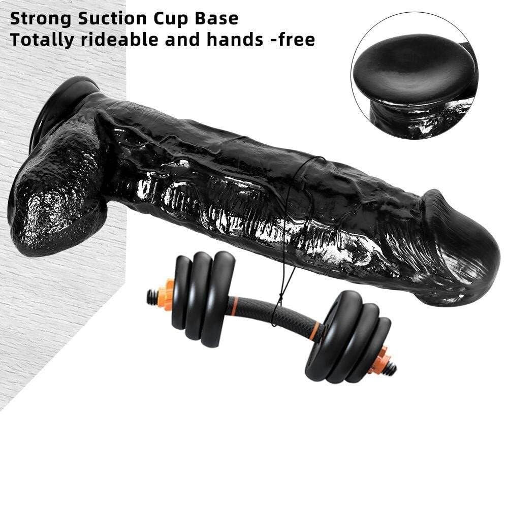 30 Cm 42 Cm 46 Cm Dildo Realistico, Vibratore Anale Butt Plug Con Forte Ventosa Vibratori Anali Mostro Nero Dildo Pene Plug Anale In Silicone Vibrazioni Grande Giocattolo Sessuale Per Donne