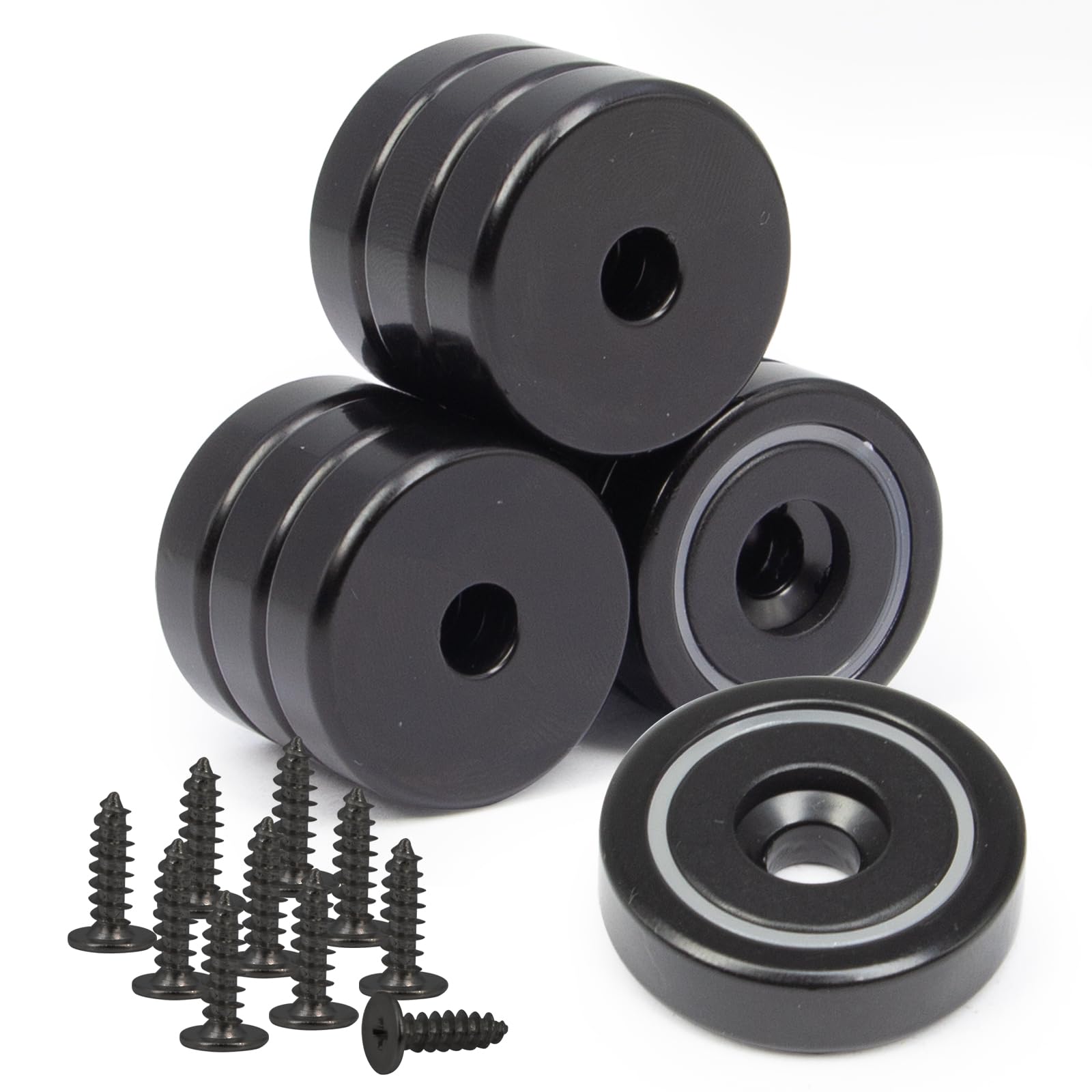 Round Base Rare Earth Neodymium Pot Magnets,for Industrial Purposes Heavy Duty,Size 0.63"*0.2" with Countersunk Hole,Easily Install for Tool Room,Garages Hanging — Amazon image 7
