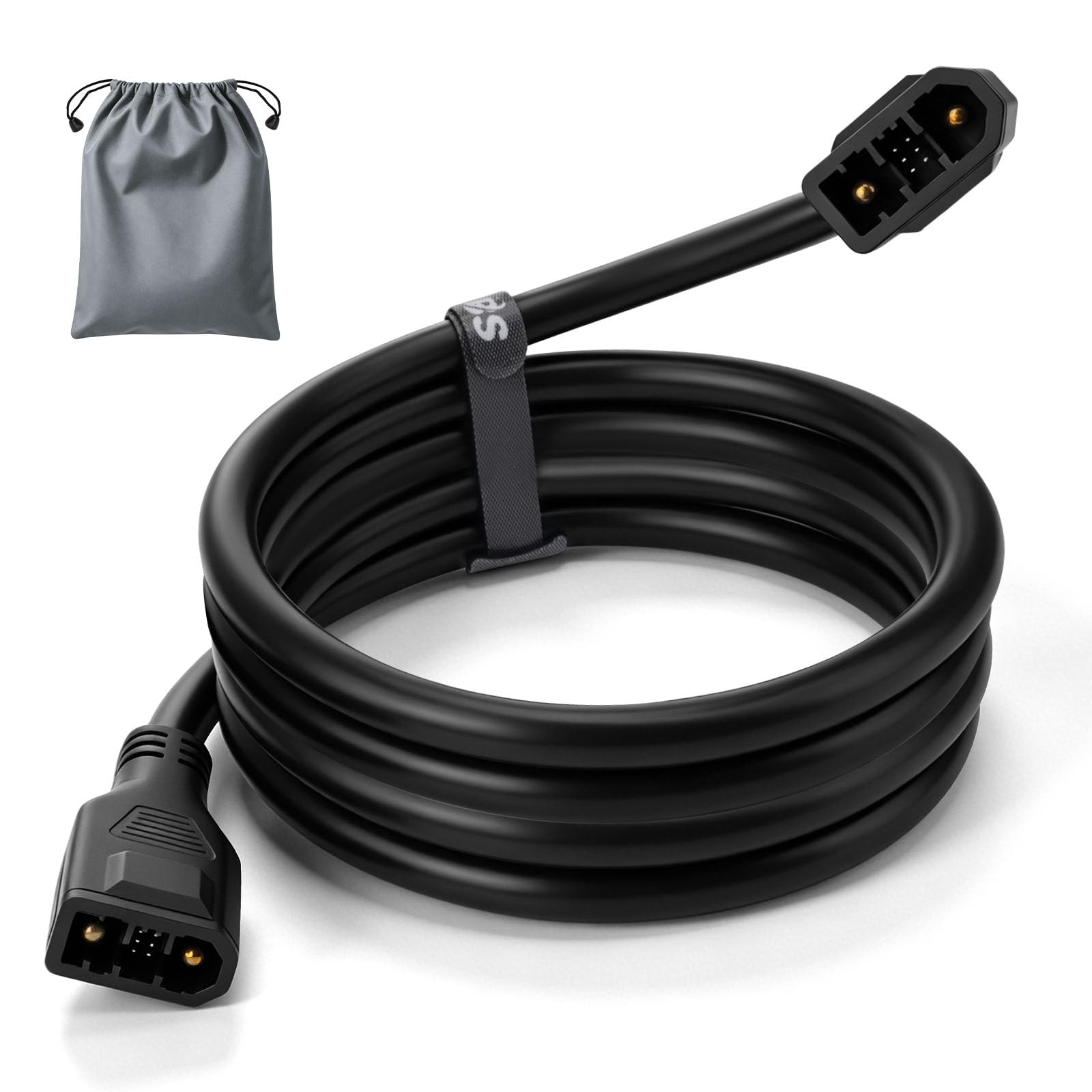 Cable de batería extra de 1,5 m con bolsa de almacenamiento para Ecoflow Delta 2/2 Max/Max/3/3 Plus/3/1500/Wave 2/Wave 3, XT150 Cable de conexión de batería extra, no para Delta Pro/Pro 3