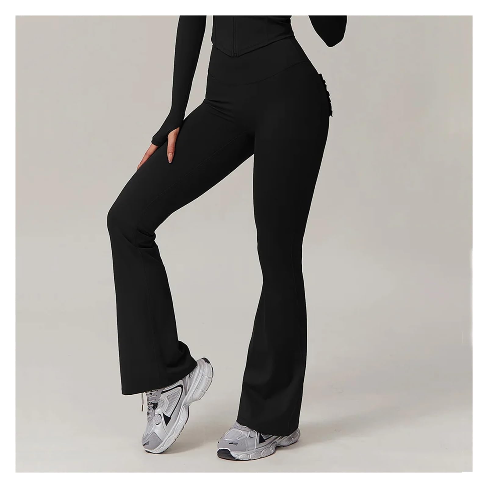 Leggings De Yoga Pierna Ancha Y Alta Elasticidad For Mujer, Pantalones con Sensación Desnuda para Yoga Fitness