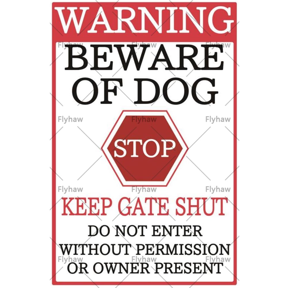 Vintage Metal Tin Sign Beware Of Dog Warning Beware Of Dog S For Fence Farm Garden Garage Dog Lover Gift 8x12 Inch Custom Private Property Signs Outdoor
