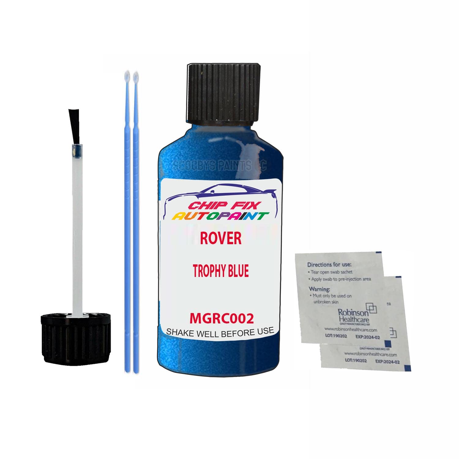 Scoobys Paints Back In The Mix Trophy Blue Touch Up Paint For Rover Mg Mgrc002 2002-2004 30Ml Bottle Brush Scratch Stone Chip Repair Pen