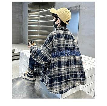 Amazon | [YANGRONG] 子供服 男の子 チェックシャツ チェック柄